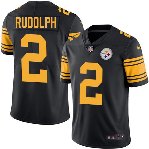 Men Pittsburgh Steelers 2 Mason Rudolph Nike Black Limited Rush NFL Jersey